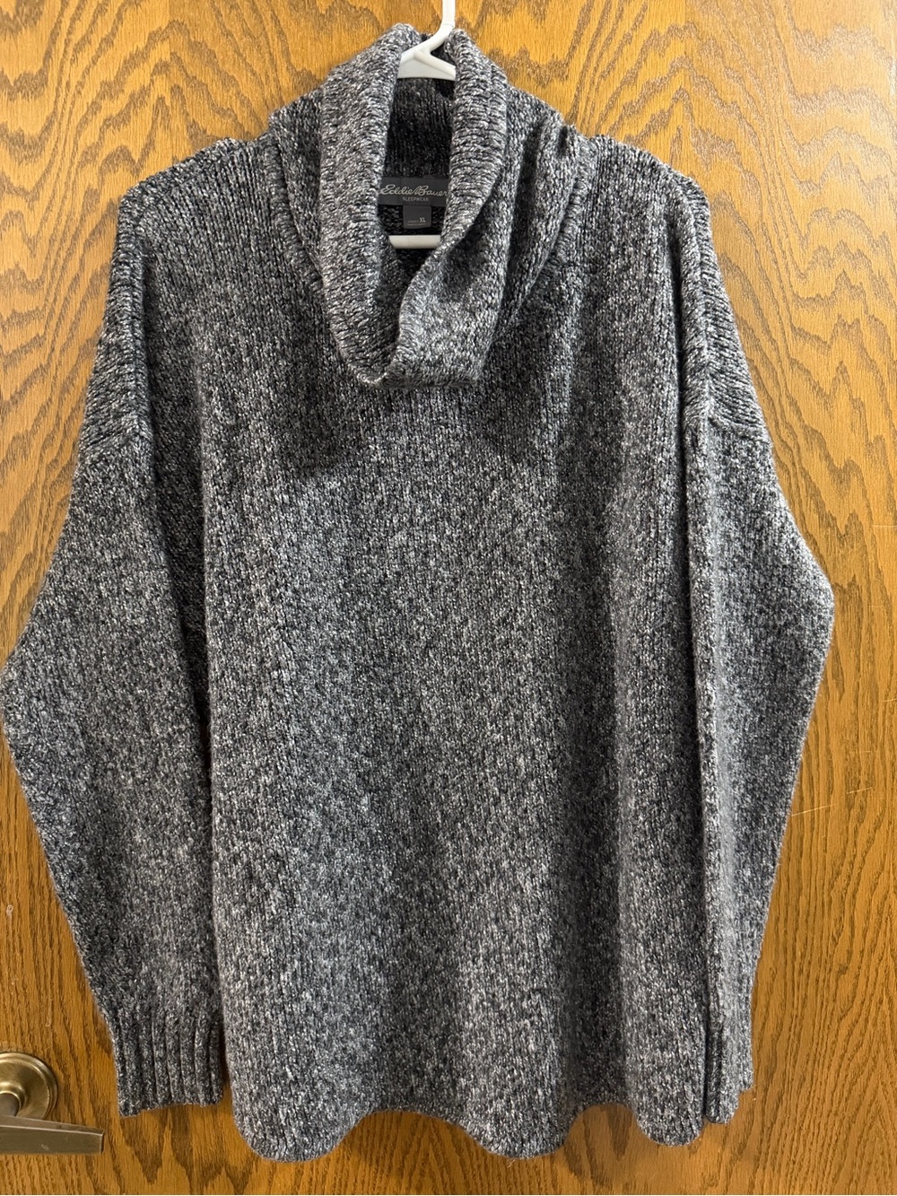 Eddie Bauer Women’s XLGray Marled Shawl Collar Sweater